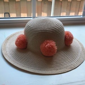 Janie and jack baby girl Pom Pom hat (6-12 months)